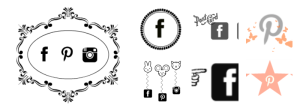 baner społecznościowy, widget, facebook, pinterest, instagram